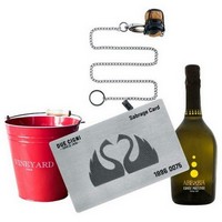 photo Due Cigni - Sommelier Kit with Steel Sabrage Card + Prosecco Cuvà©e + Red Ice Bucket 1